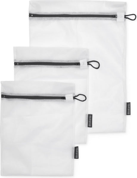 Brabantia waszakjes - 2 maten - set van 3 - white grey