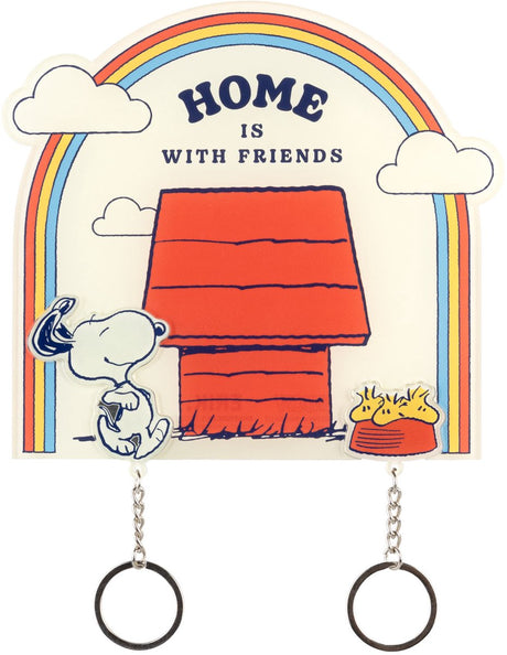 Grupo erik peanuts snoopy magnetische sleutelkast voor de wand met sleutelhangers | sleutelorganizer met magnetische sleutelhanger, woondecoratie, decoratie voor de hal | snoopy merch, housewarming cadeaus