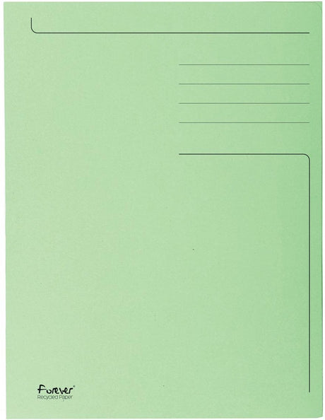 Exacompta 50x forever® bedrukte map met 3 kleppen - 280gm2 - 24,5x35 cm voor folio - grasgroen - 449013e