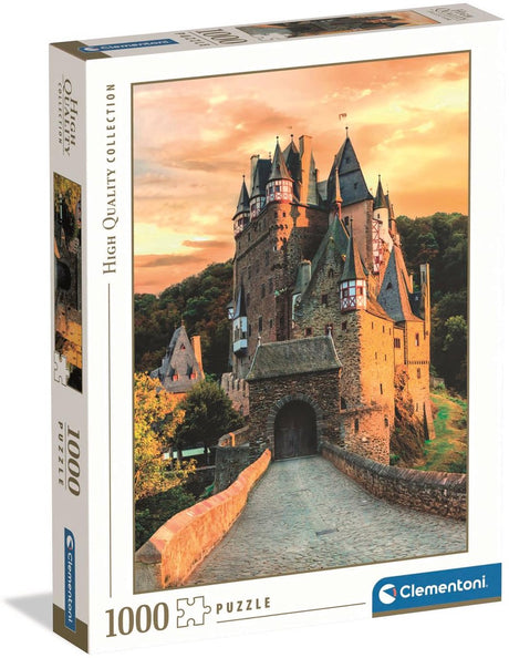 Ty clementoni legpuzzel golden hour at eltz castle - puzzel 1000 stukjes kasteel - high quali collection - puzzels en legpuzzels voor volwassenen