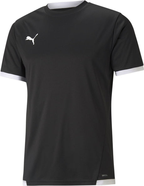 Puma teamliga jersey heren sportshirt - black- white xl