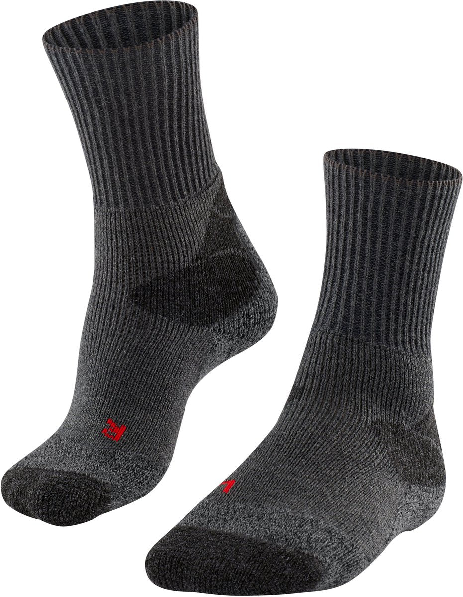 Falke tk-x expedition ultra dikke padding wol functioneel materiaal wandelsokken heren grijs - maat 44-45 44 45