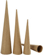 Creativ company creotime kegels papier-maché 20-25-30 cm bruin 3 stuks