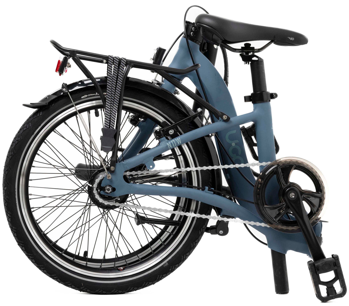 Ugo folding bike 20 u-go now i7 with low entry-level Nexus 7 speed v Brake Prussian Blue