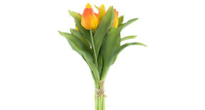 Real touch vermeer tulip bundle sally x7 orange 31cm