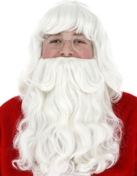 Vegaoo luxueuze kerstmanbaard voor volwassenen - verkleedattribuut - one size standaard