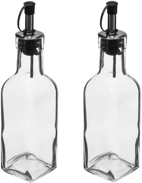 5five olie en azijnstel glas - olijfolie flesje - glazen azijnfles oliefles - oil and vinegar - 160ml