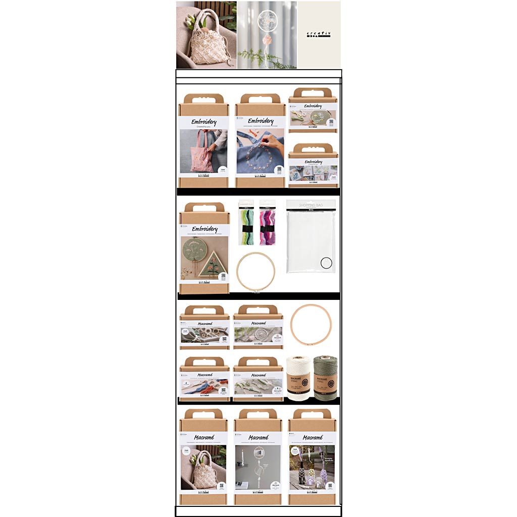Http: www.cchobby.nl vloerdisplay-ongemonteerd-category-macrame-borduurwerk-volwassene-h-1580-mm-l-600-mm-b-400-mm-142-eenh-1-stuk