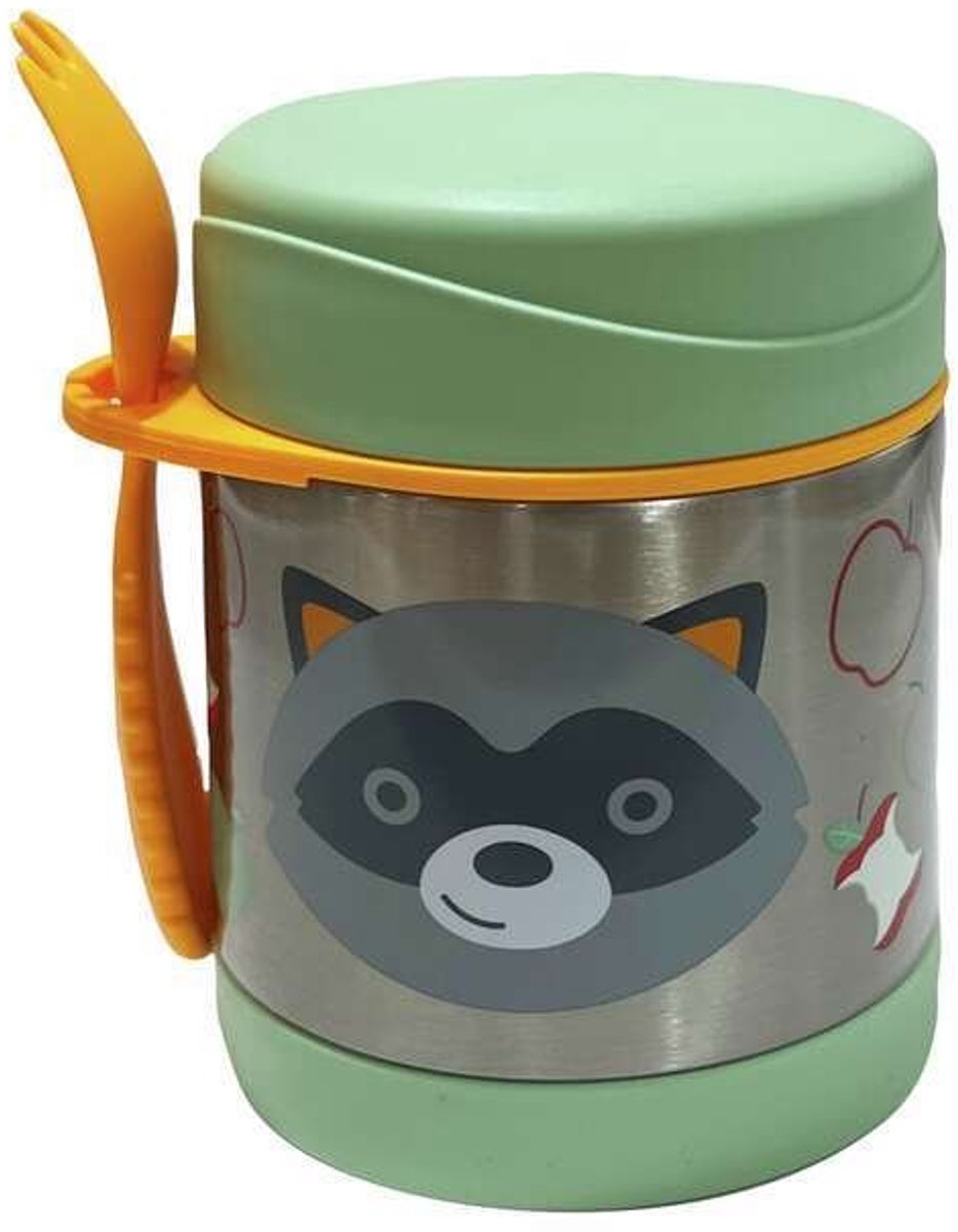 Skip hop zoo edelstahl warmhaltebox - waschbär