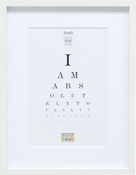 Deknudt frames fotolijst - wit met passe-partout - 20x30 cm 30x40 cm