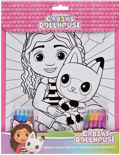 Undercover kleuren op nummer set gabby's poppenhuis