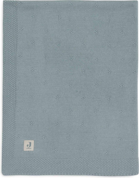 Jollein - deken ledikant 100x150cm - dekentje baby - cosy knit sea green