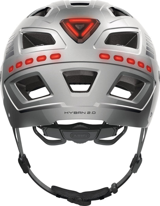 Abus helm Hyban 2.0 signal Zilver XL 58-63cm
