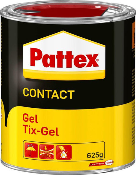 Pattex contactlijm gel 625 g | gelvormig druipt niet | vochtbestendig makkelijke toepassing.