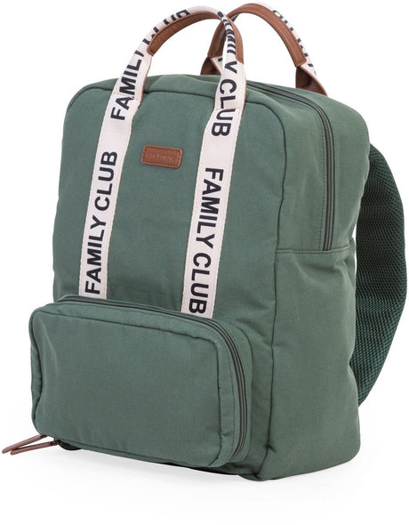 Childhome family club signature rugzak - unisex verzorgingstas - groen - 30 x 16 x 40 cm - 20,5l