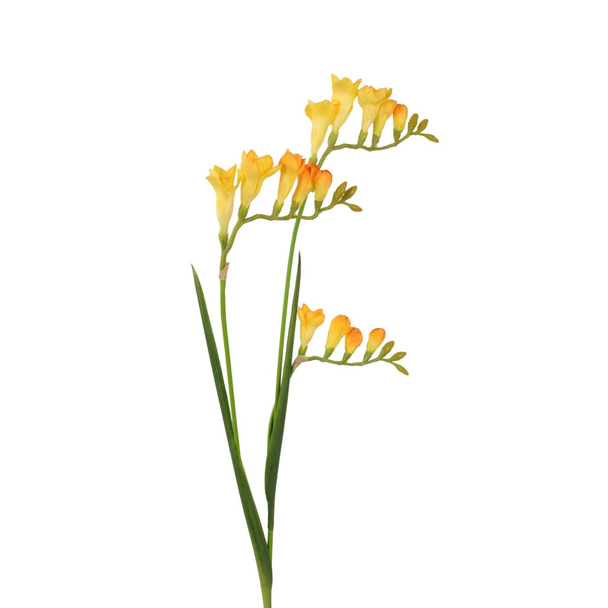 Roberts collection kunstbloem freesia geel 83cm bundel van 3