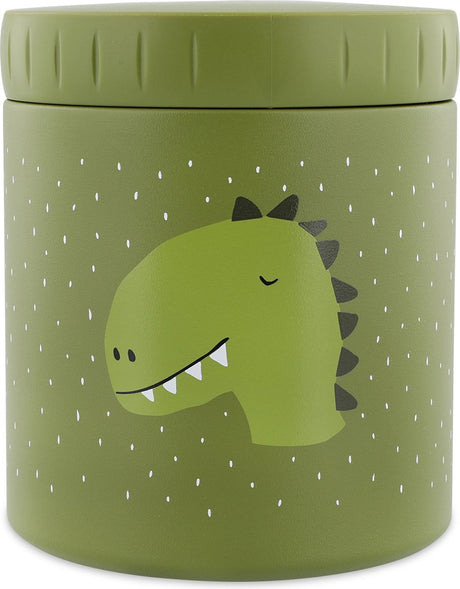 Trixie thermos container - mr. dino - thermo lunchpot voor kinderen - 500 ml - rvs lunchbox - groen