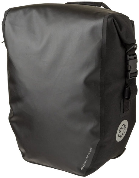 Agu clean shelter enkele fietstas - 100% waterdicht - click'ngo - rolltop - met reflectie - 17 liter - zwart