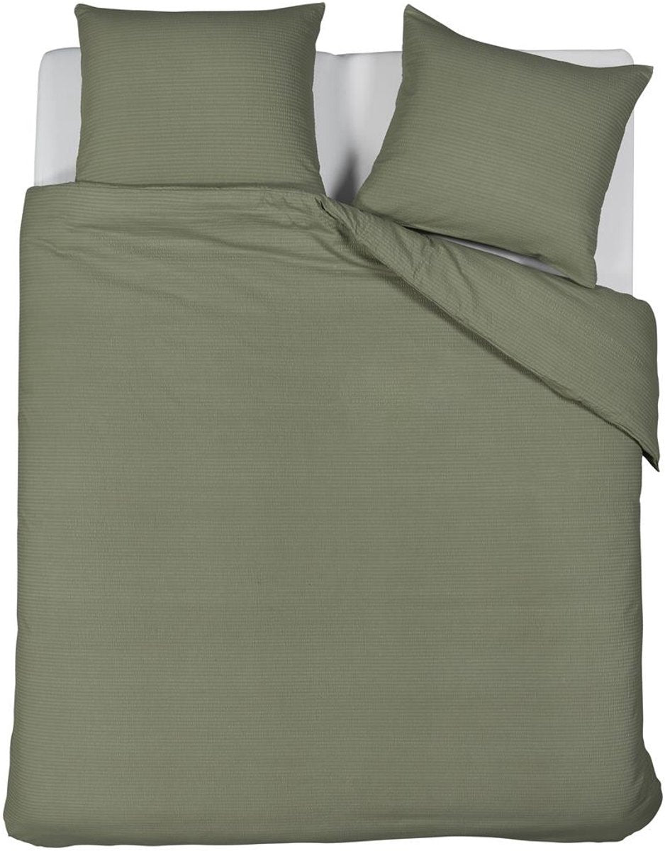 Beddinghouse summer dekbedovertrek - effen - tweepersoons - 200x200 220 - green