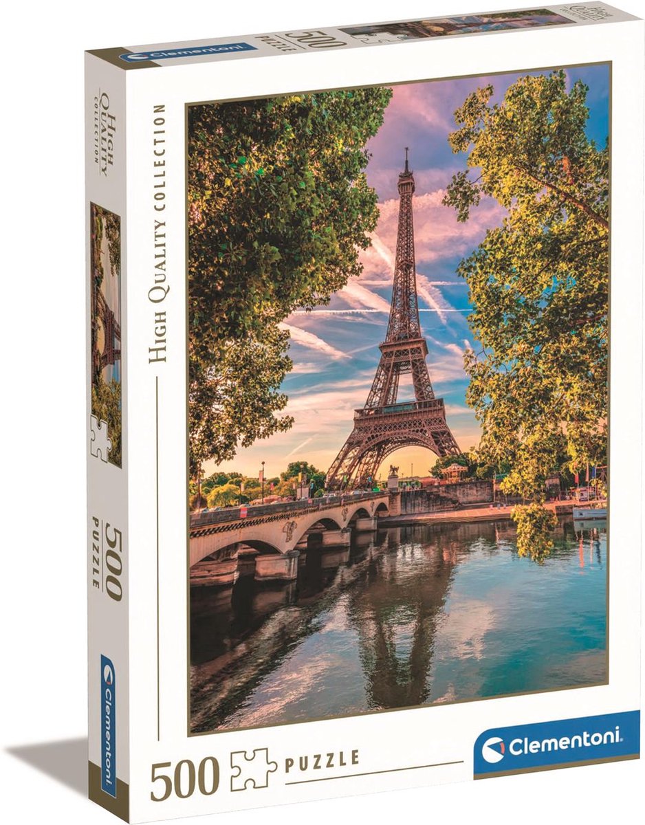 Clementoni - puzzel - 500 stukjes - langs de seine - puzzel voor volwassenen - high quality collection