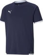 Puma teamliga jersey jr unisex sportshirt - peacoat- white 176