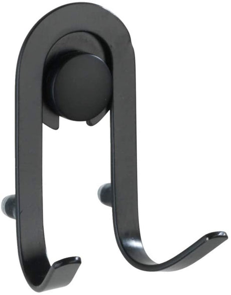 Wenko wandhaak dubbel classic plus black mat zwart, 2 stuks - handdoekhaakjes
