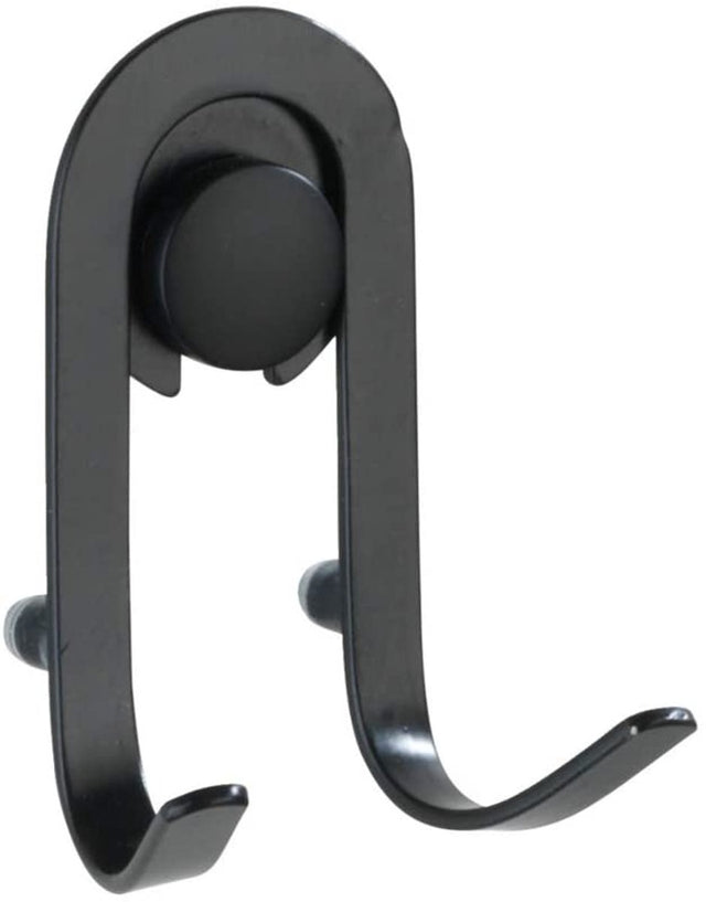 Wenko wandhaak dubbel classic plus black mat zwart, 2 stuks - handdoekhaakjes
