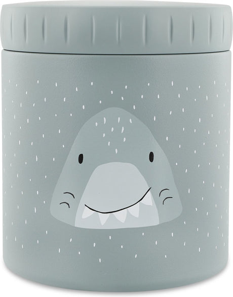 Trixie thermos container - mr. shark - thermo lunchpot voor kinderen - 500 ml - rvs lunchbox - blauw