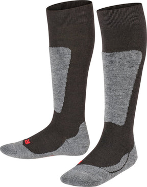 Falke active ski warm dik wol functioneel materiaal skisokken kinderen zwart - maat 35-38