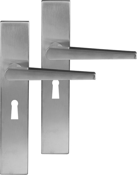 Differnz | rotterdam deurkruk | vierkant schild | sleutel 56 mm | mat chroom