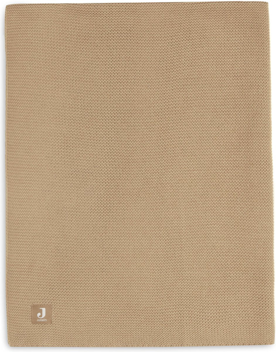 Jollein deken wieg 75x100cm basic knit biscuit