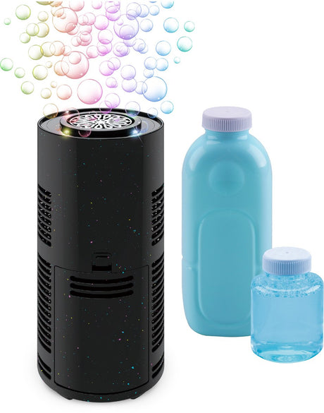 Partyfunlights bellenblaas machine - bubblegun - met licht- en geluidseffecten voor alle leeftijden - zwart- handig op batterijen - speelgoed buiten