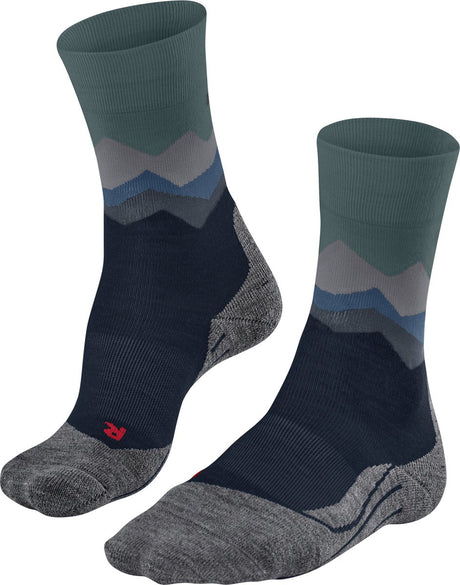 Falke tk2 anti-blaar dik wol functioneel materiaal wandelsokken heren blauw - maat 42-43 42 43