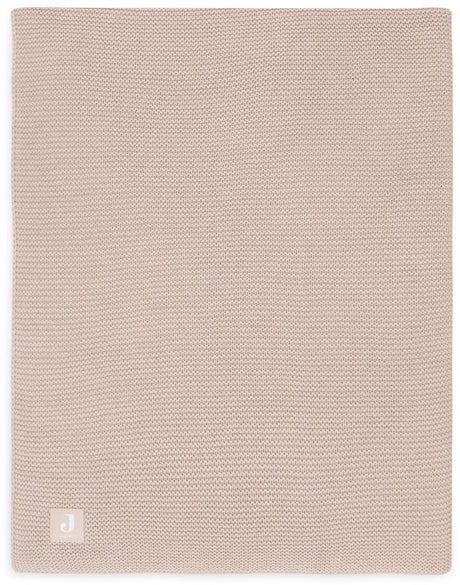Jollein - deken ledikant 100x150cm basic knit - dekentje baby - wild rose