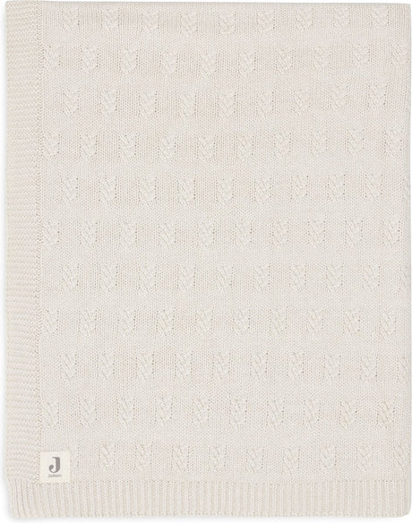 Jollein - deken ledikant 100x150cm - dekentje baby - grain knit - oatmeal
