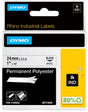 Dymo rhino industriële labels | permanent polyester | 24 mm x 3,5 m | zwarte afdruk op wit | zelfklevende labels voor rhino labelmanager labelprinters