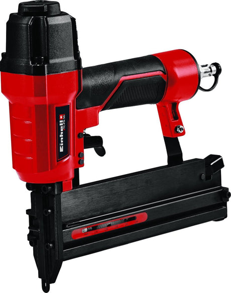 Einhell pneumatische tacker tc-pn 50 - voor nieten en spijkers - diepte afstelling - incl. 1500 nieten en 2000 spijkers - incl. transport- opbergkoffer - excl. compressor