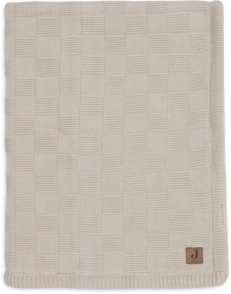 Jollein baby deken ledikant - 100x150cm - box knit - warm sand velvet