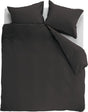 Ambiante cotton uni dekbedovertrek - effen - lits-jumeaux - 240x200 220 cm - antraciet