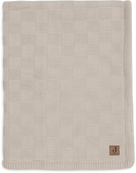 Jollein baby deken wieg - 75x100cm - box knit - warm sand velvet