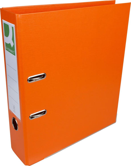 Q-connect ordner, voor ft a4, volledig uit pp, rug van 8 cm, oranje, pak van 10