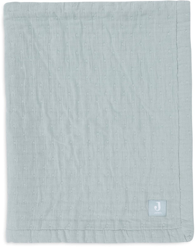 Jollein deken hydrofiel 75x100cm jacquard sea green gots
