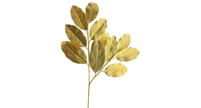 Magnolia leaf spray gold 90cm