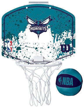 Wilson team mini hoop nba hornets set met bal en mini-basket veelkleurig