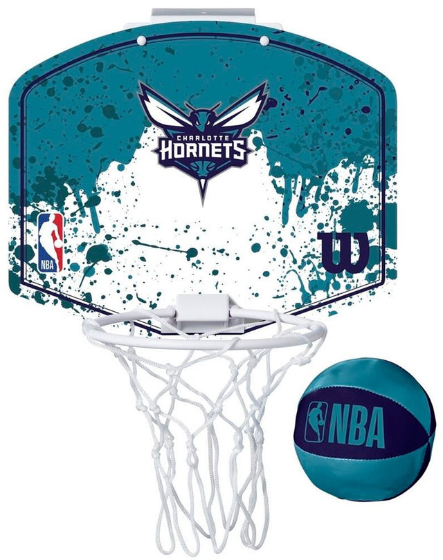 Wilson team mini hoop nba hornets set met bal en mini-basket veelkleurig