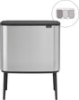 Brabantia bo touch bin prullenbak - 3 x 11 liter - afvalscheiding - matt steel fingerprint proof