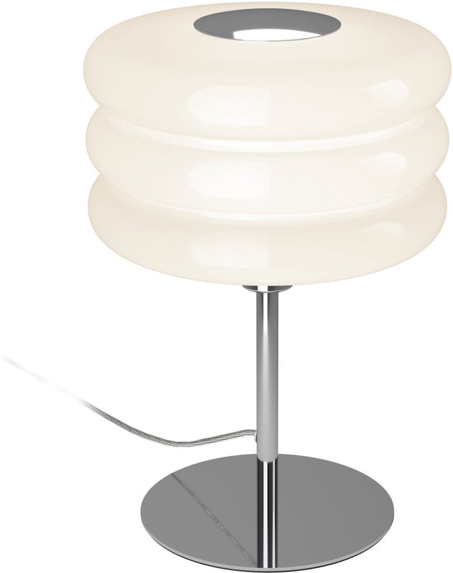 Eglo tortora tafellamp - e14 - 30 cm - chroom wit
