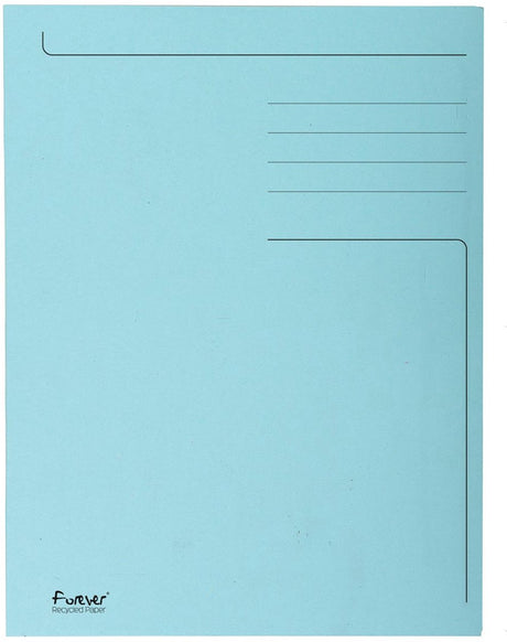 Exacompta 50x forever® bedrukte map met 3 kleppen - 280gm2 - 24,5x35 cm voor folio - lichtblauw - 449006e