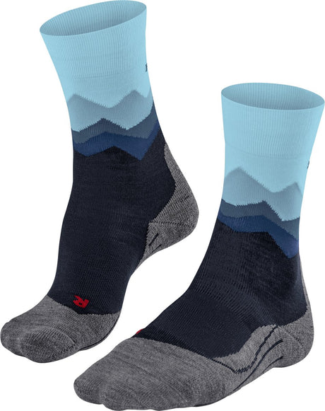 Falke tk2 anti-blaar dik wol functioneel materiaal wandelsokken dames blauw - maat 37-38 37 38