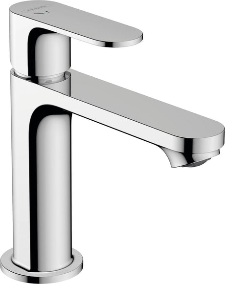 Hansgrohe rebris s - wastafelmengkraan - ééngreeps bediening - coolstart energiebesparend - ecosmart+ waterbesparend - met trekwaste - 110mm maat - chroom